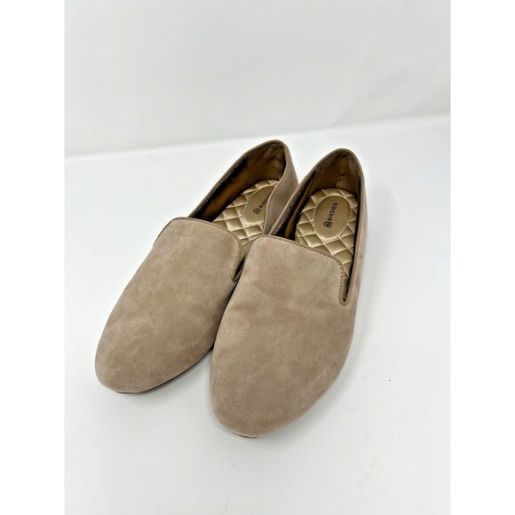 Birdies Starling Flat Slip On Comfort Shoes Loafer Size 10 Latte Suede Leather - Picture 9 of 9